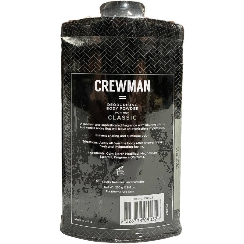 Crewman Mens 3 Pack 250g Talc Free Body Powder Classic Allure and Intense Payday Deals