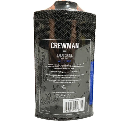 Crewman Mens 3 Pack 250g Talc Free Body Powder Classic Allure and Intense Payday Deals