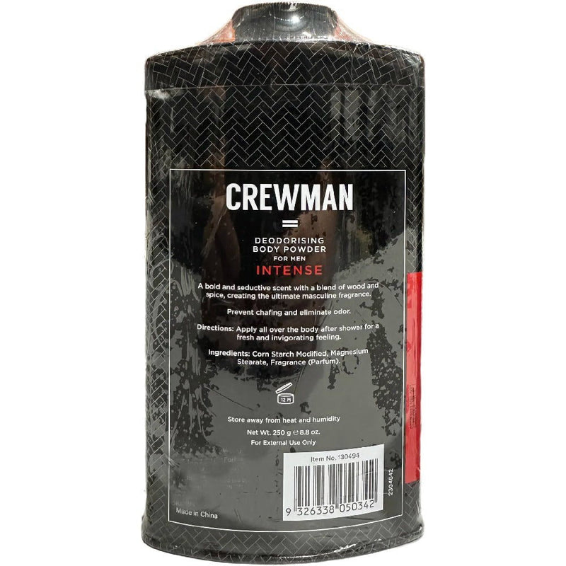 Crewman Mens 3 Pack 250g Talc Free Body Powder Classic Allure and Intense Payday Deals