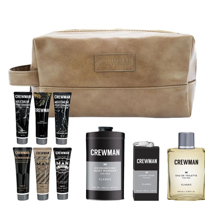 Crewman Mens Classic 10 Piece Shower, Bath and Body Gift Pack Set