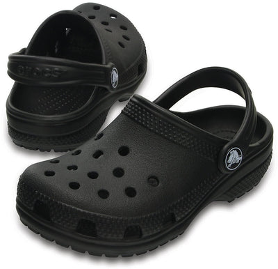 Crocs Kids Classic Childrens Clog Summer Slip On Shoes - Black