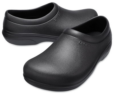 Crocs Mens On-The-Clock Work Slip-On Waterproof Slip-Resistant - Black