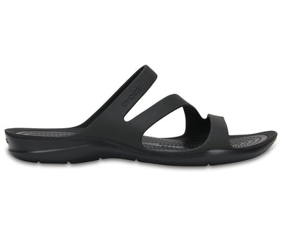 Crocs Women's Swiftwater Sandals Flip Flops Thongs - Black/Black Payday Deals