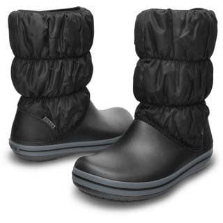 Crocs Womens Ladies Winter Warm Puff Boot Puffer - Black/Charcoal Payday Deals