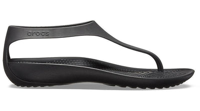 Crocs Womens Serena Flip Flop Thongs Summer Beach Shoes Sandals - Black/Black - US 5 Payday Deals