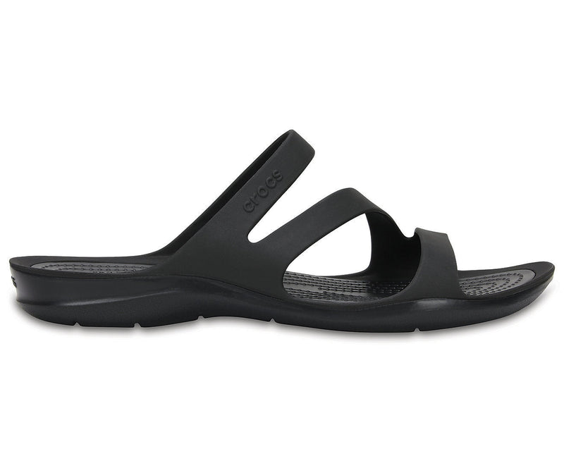 Crocs Womens Swiftwater Sandals Flip Flops Thongs - Black/Black Payday Deals