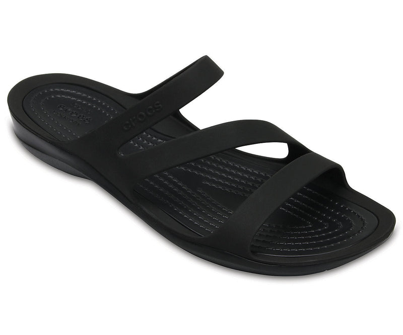 Crocs Womens Swiftwater Sandals Flip Flops Thongs - Black/Black Payday Deals