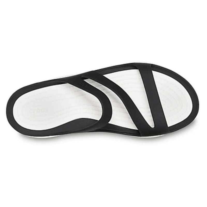 Crocs Womens Swiftwater Sandals Ladies Footwear - Black/White Payday Deals