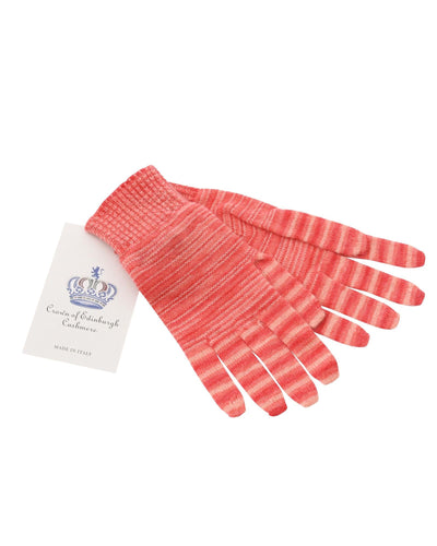 Crown of Edinburgh Cashmere Women's Luxury Cashmere Womens Short Gloves - COE 001 in Orange - M Payday Deals