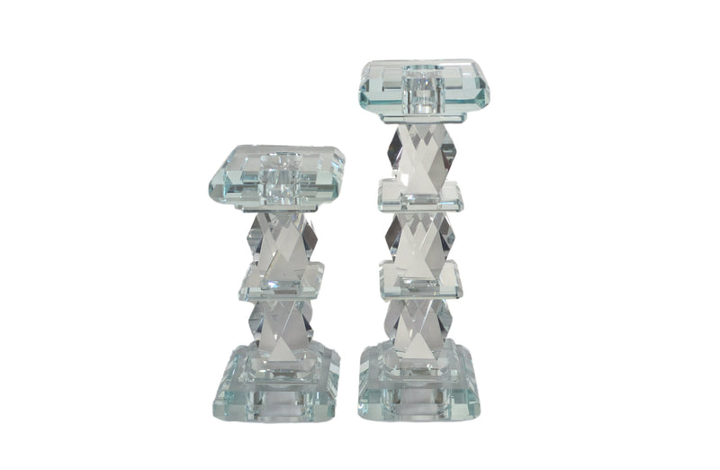 Crystal Candle Pillar - Set of 2 Payday Deals