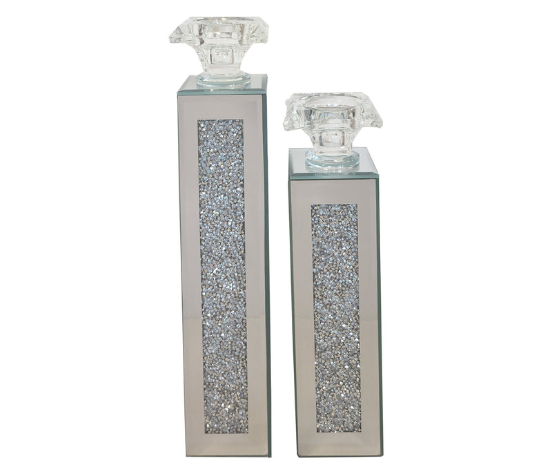 Crystal Crushed Candle Holder - Set of 2 Payday Deals