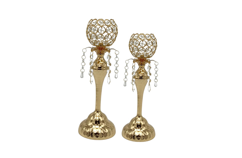 Crystal Gold Ball Candle Holder -Set of 2 Payday Deals