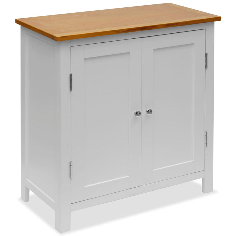 Cupboard 70x35x75 cm Solid Oak Wood Payday Deals