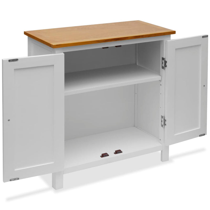 Cupboard 70x35x75 cm Solid Oak Wood Payday Deals