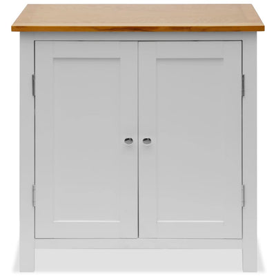 Cupboard 70x35x75 cm Solid Oak Wood Payday Deals