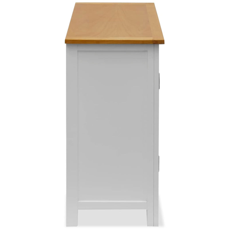 Cupboard 70x35x75 cm Solid Oak Wood Payday Deals