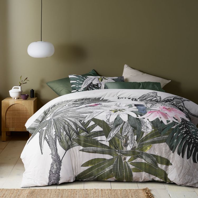 Curiosity Washed Cotton Printed Quilt Cover Set by Accessorize King Payday Deals