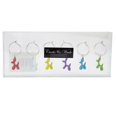 Curtis & Wade Wine Glass Marker Pack Of 6 Doggies