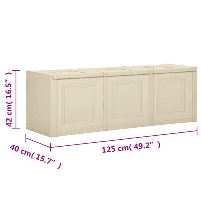 Cushion Box Angora White 125x40x42 cm 130 L Payday Deals