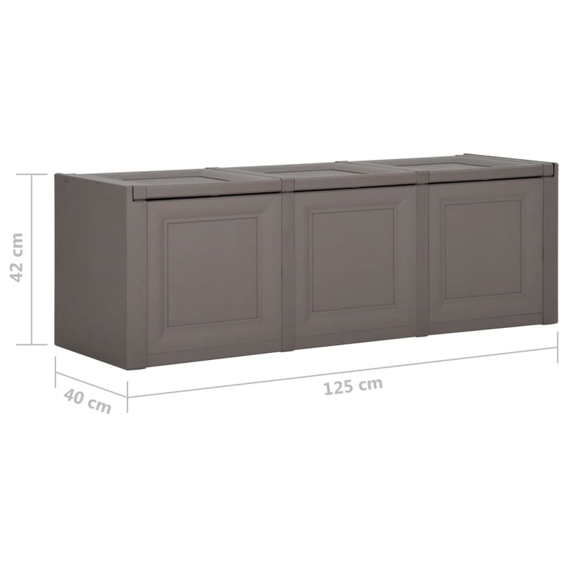 Cushion Box Grey 125x40x42 cm 130 L Payday Deals
