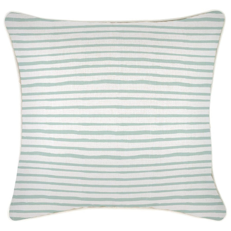 Cushion Cover-With Piping-Paint Stripes Pale Mint-45cm x 45cm Payday Deals