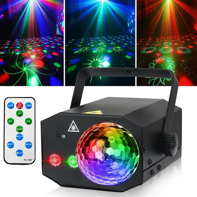 Dance Party Disco Ball Dj Disco Rave Stage Strobe Laser Lights Remote Control Payday Deals