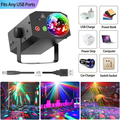 Dance Party Disco Ball Dj Disco Rave Stage Strobe Laser Lights Remote Control Payday Deals