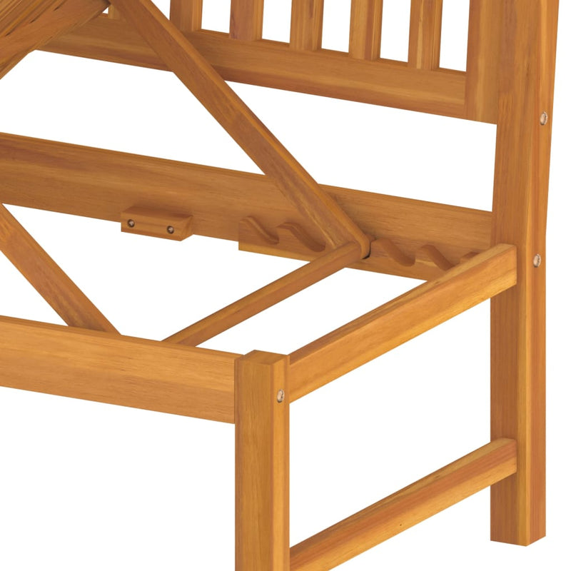 Day Bed with Cream Cushion 200x60x75 cm Solid Wood Acacia Payday Deals
