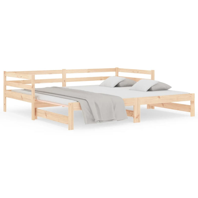 Day Bed with Trundle 90x190 cm Solid Wood Pine Payday Deals