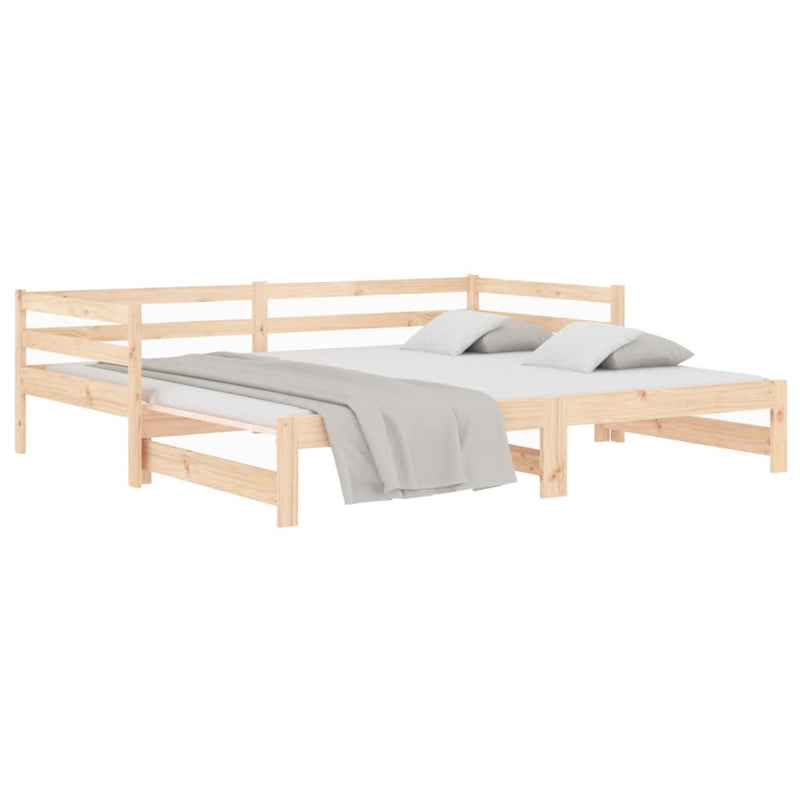 Day Bed with Trundle 90x190 cm Solid Wood Pine Payday Deals