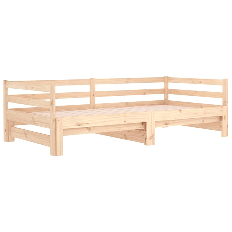 Day Bed with Trundle 90x190 cm Solid Wood Pine Payday Deals