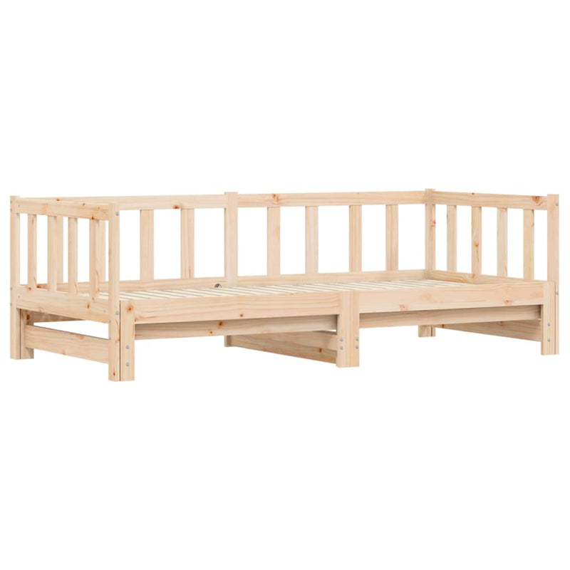 Day Bed with Trundle 92x187 cm Single Size Solid Wood Pine Payday Deals