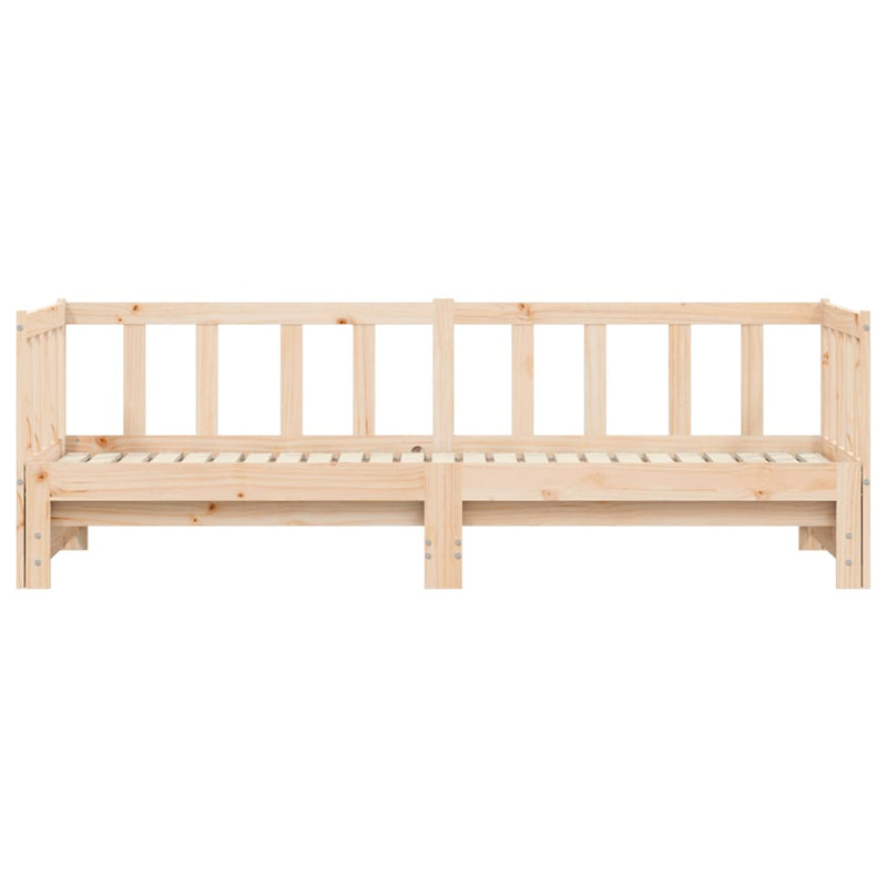 Day Bed with Trundle 92x187 cm Single Size Solid Wood Pine Payday Deals