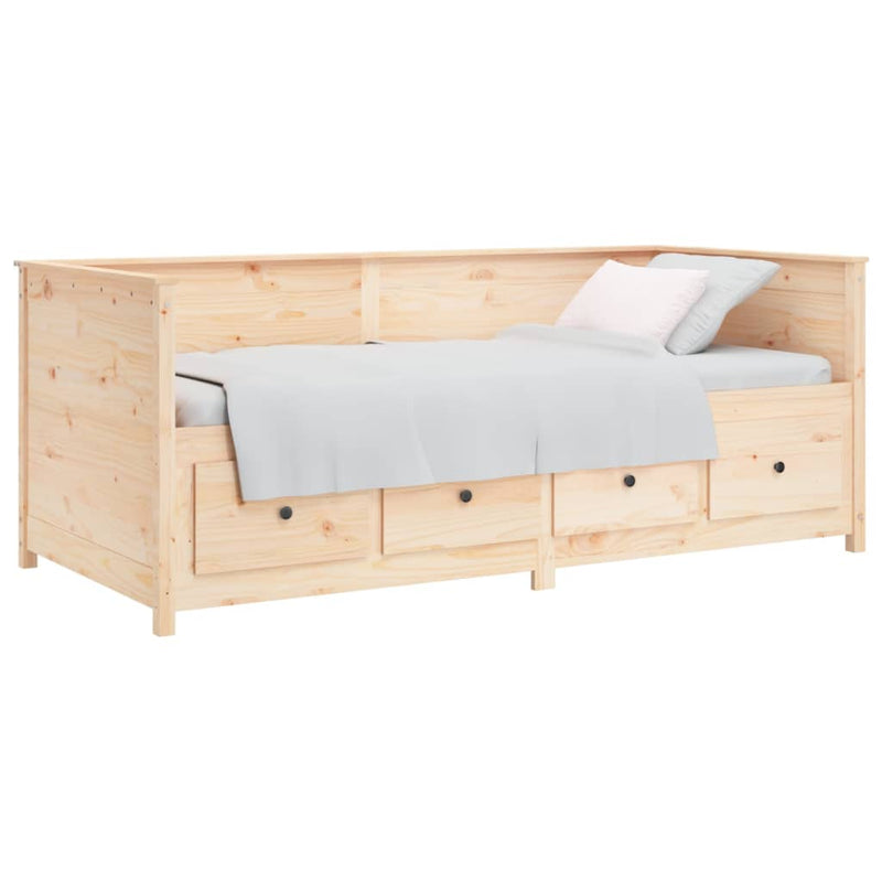 Day Bed without Mattress 80x200 cm Solid Wood Pine Payday Deals