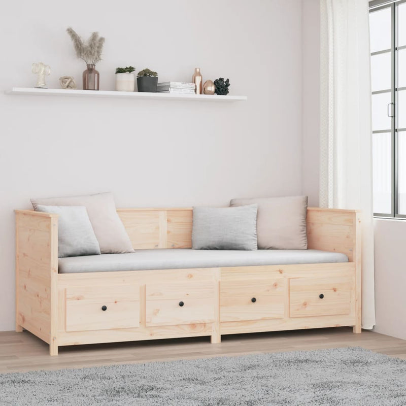 Day Bed without Mattress 80x200 cm Solid Wood Pine Payday Deals