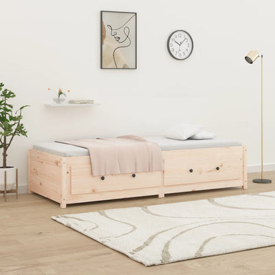 Day Bed without Mattress 90x190 cm Solid Wood Pine Payday Deals