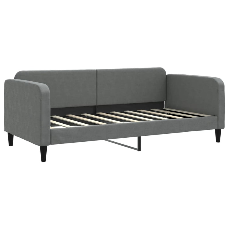 Day Bed without Mattress Dark Grey 90x190 cm Fabric Payday Deals