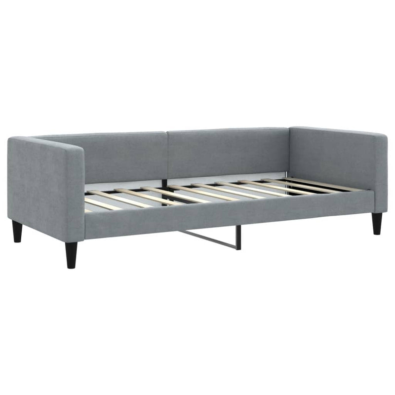 Day Bed without Mattress Light Grey 90x190 cm Fabric Payday Deals