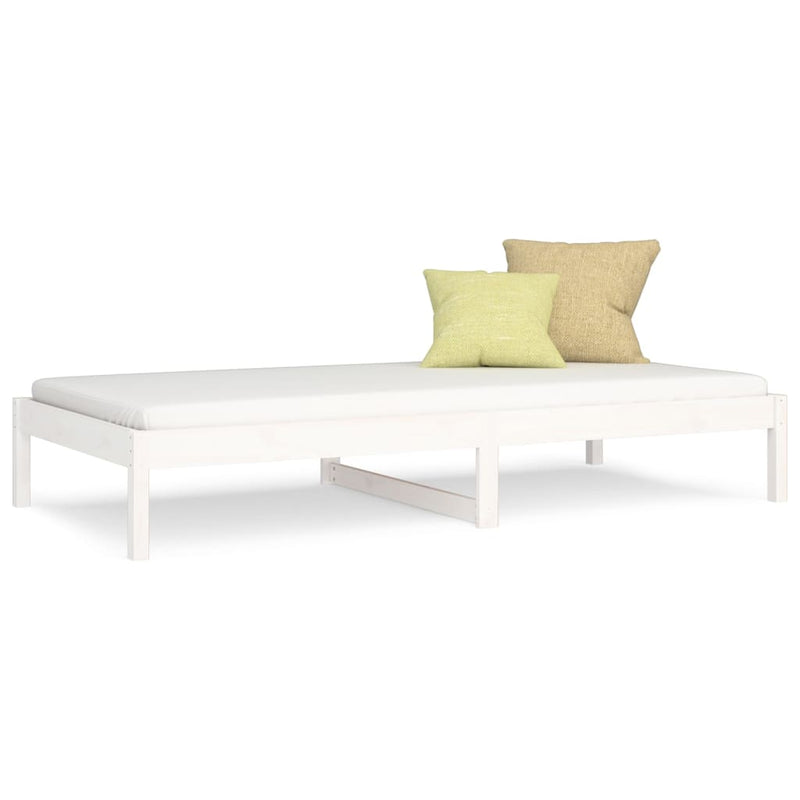 Day Bed without Mattress White 90x190 cm Solid Wood Pine Payday Deals