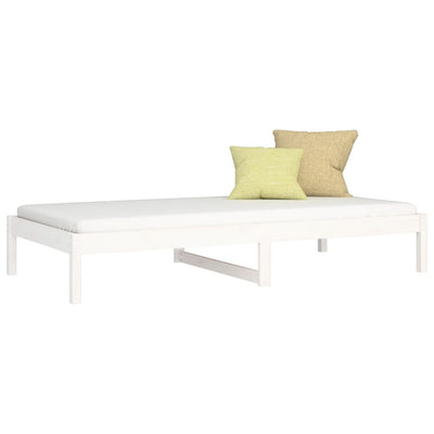 Day Bed without Mattress White 90x190 cm Solid Wood Pine Payday Deals