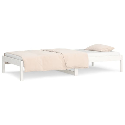 Day Bed without Mattress White 90x190 cm Solid Wood Pine Payday Deals