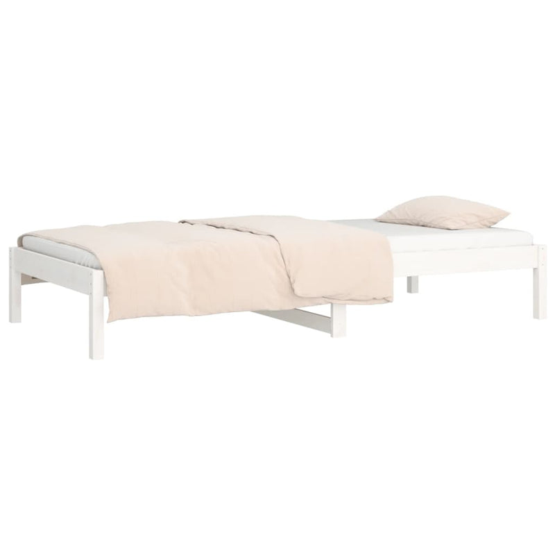 Day Bed without Mattress White 90x190 cm Solid Wood Pine Payday Deals