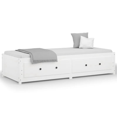 Day Bed without Mattress White 90x190 cm Solid Wood Pine Payday Deals
