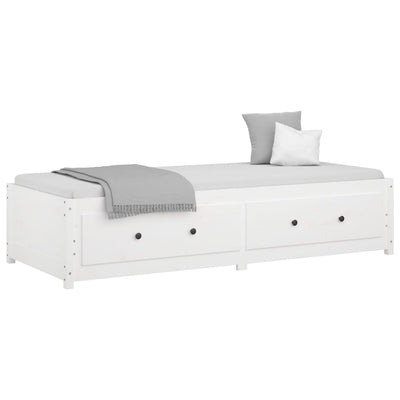 Day Bed without Mattress White 90x190 cm Solid Wood Pine Payday Deals