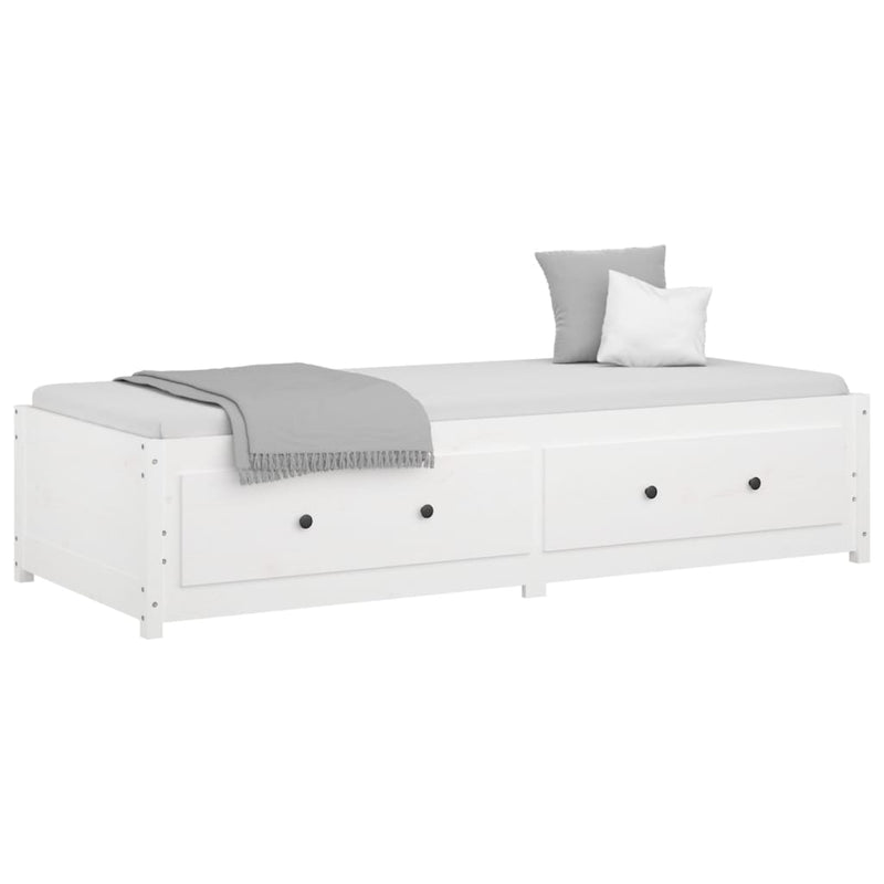 Day Bed without Mattress White 90x190 cm Solid Wood Pine Payday Deals