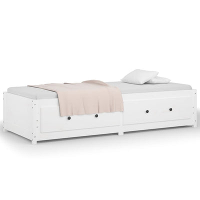Day Bed without Mattress White 90x190 cm Solid Wood Pine Payday Deals