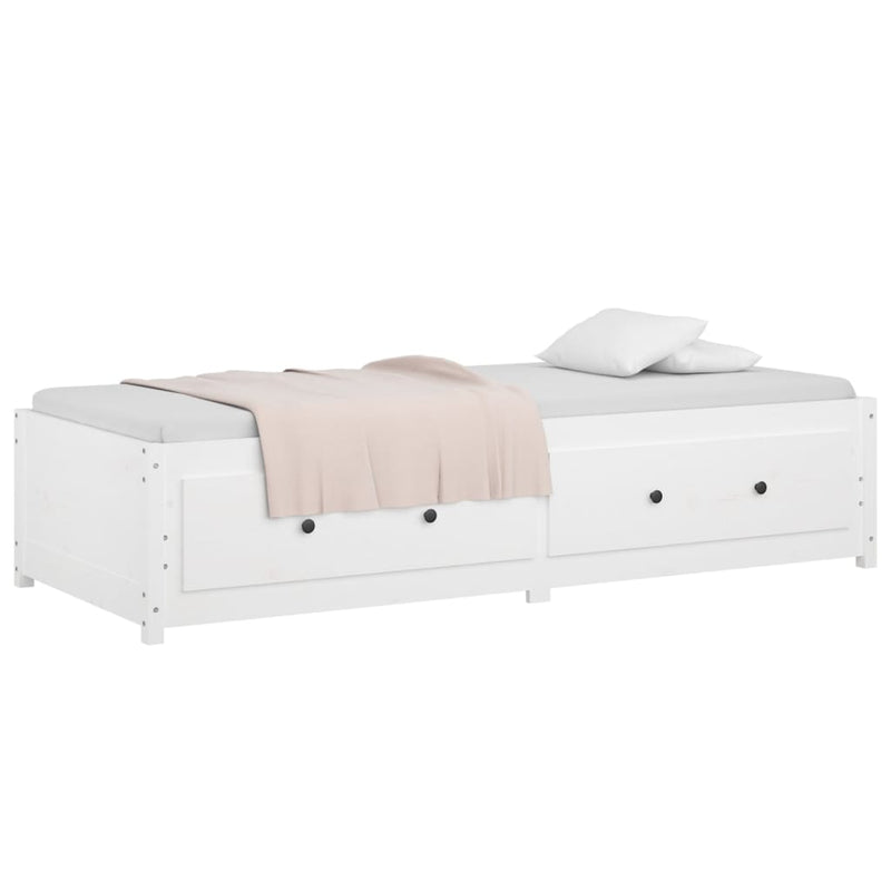 Day Bed without Mattress White 90x190 cm Solid Wood Pine Payday Deals