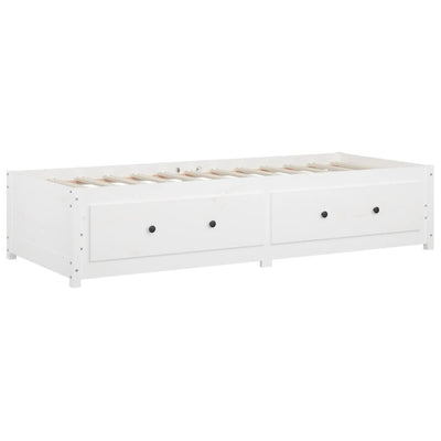 Day Bed without Mattress White 90x190 cm Solid Wood Pine Payday Deals