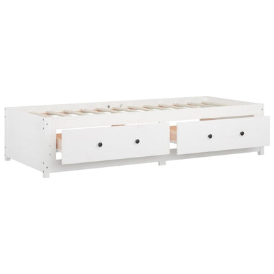 Day Bed without Mattress White 90x190 cm Solid Wood Pine Payday Deals