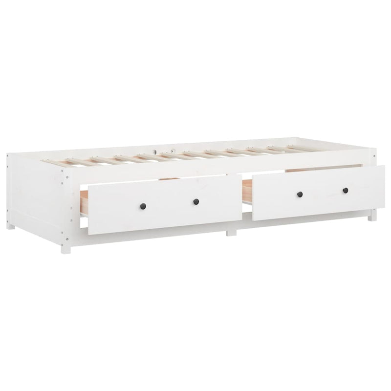 Day Bed without Mattress White 90x190 cm Solid Wood Pine Payday Deals